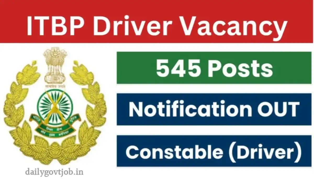 ITBP Driver Vacancy 2024