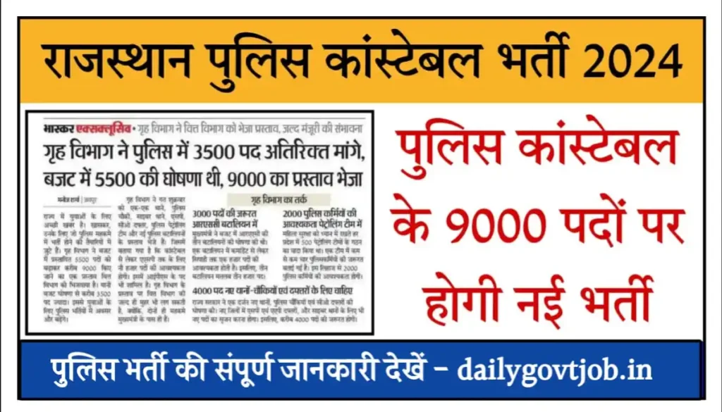 Rajasthan Police Bharti 2024