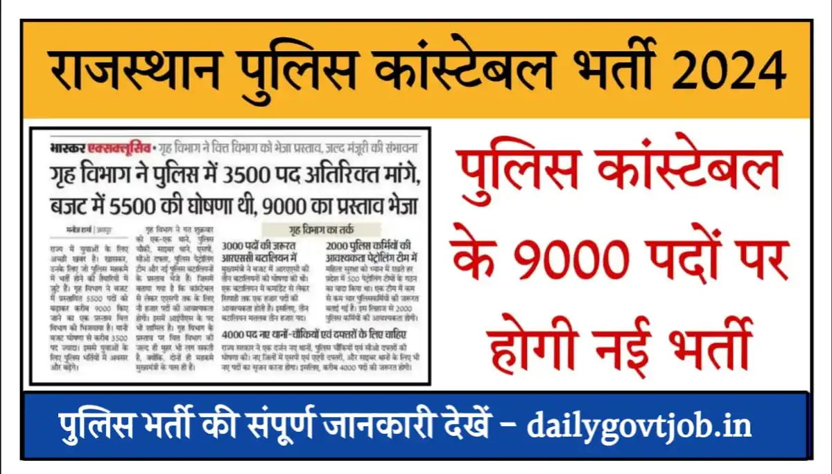 Rajasthan Police Bharti 2024