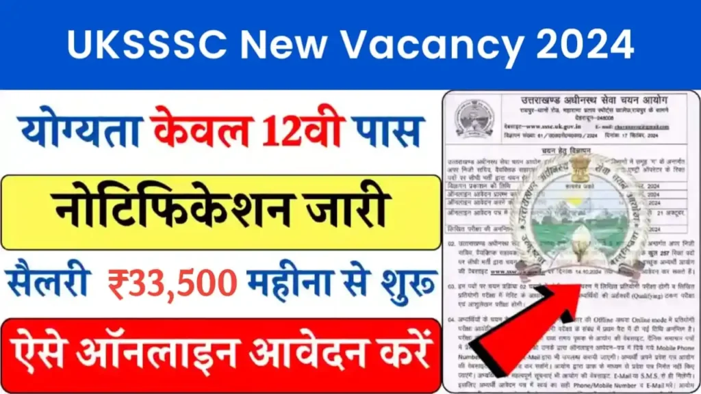 UKSSSC New Vacancy 2024