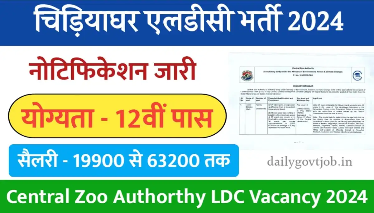 central-zoo-authority-recruitment-2024 central zoo authority vacancy 2024
