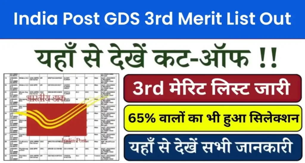 India Post GDS 3rd Merit List 2024 PDF Download