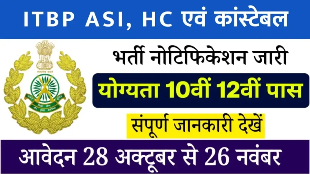 ITBP Recruitment 2024 Apply Online