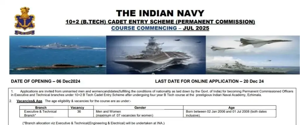 Indian Navy Vacancy 2024