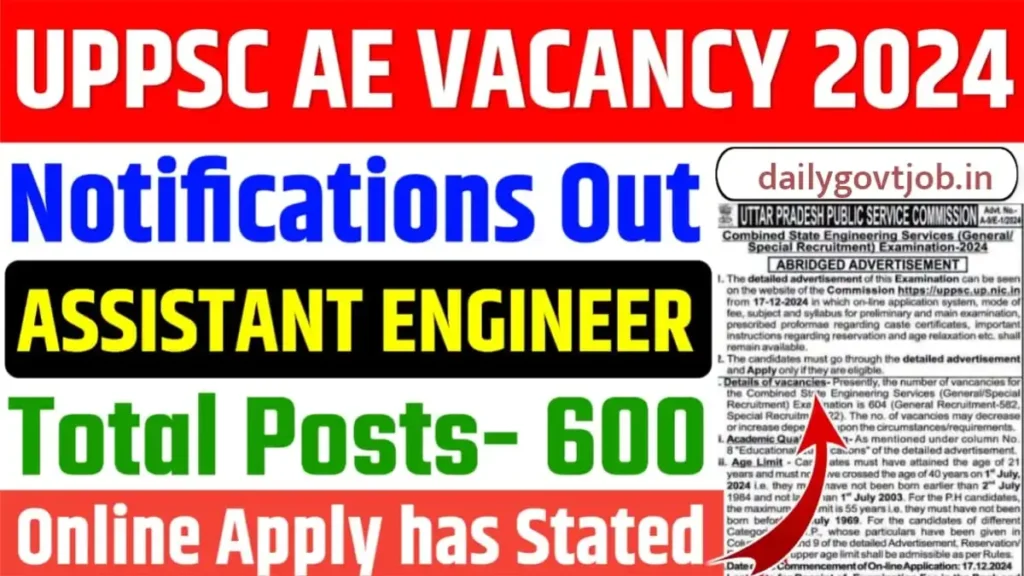 UPPSC AE Vacancy 2024