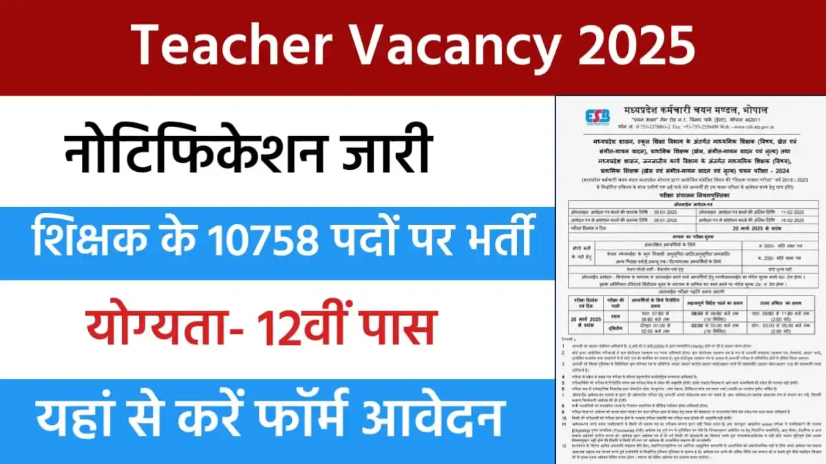 MP Teacher Vacancy