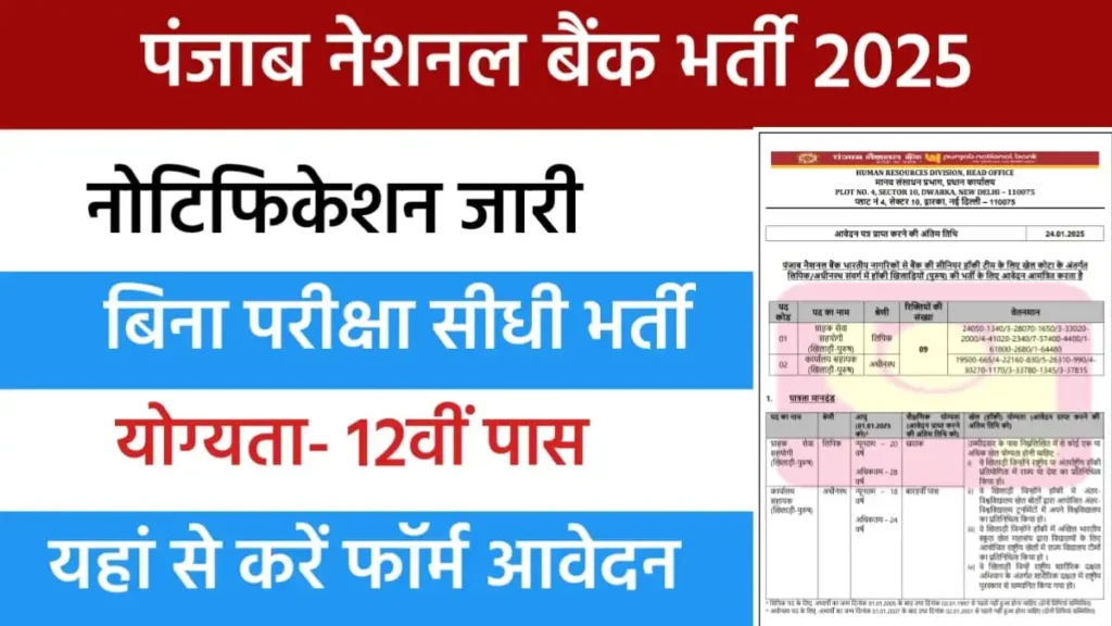 PNB Sports Quota Recruitment 2025