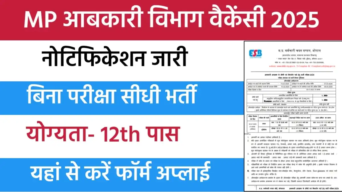 MP Excise Constable Vacancy 2025