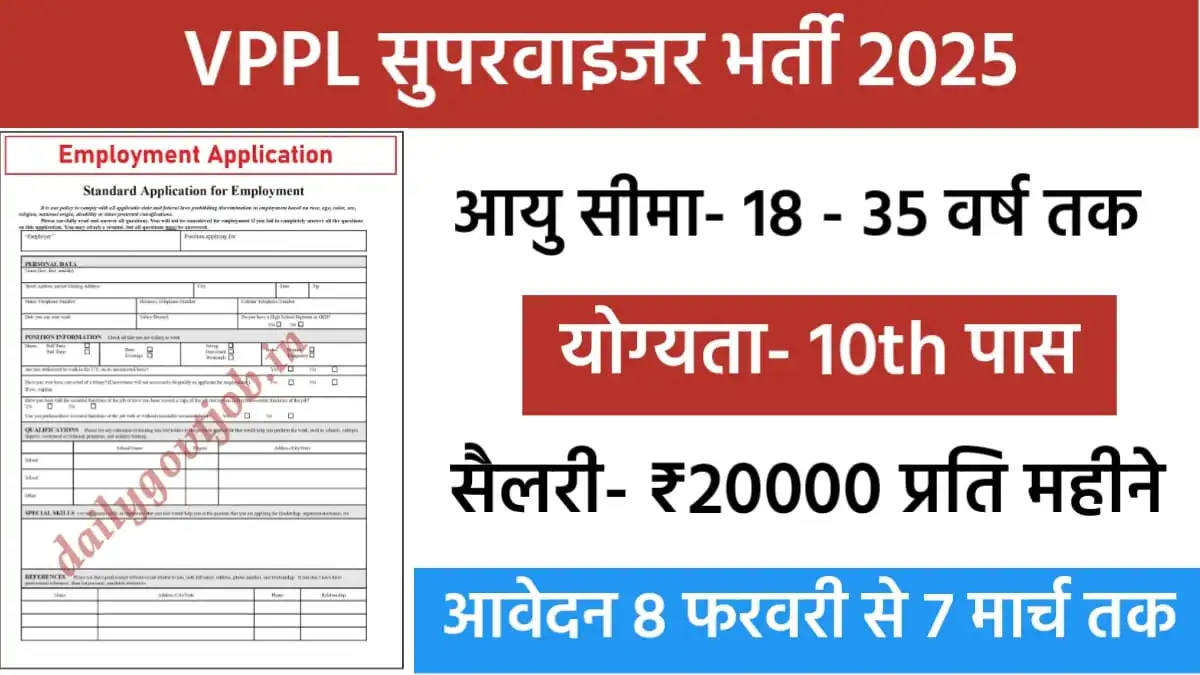 VPPL-Supervisor-Vacancy-2025 VPPL Supervisor Vacancy 2025