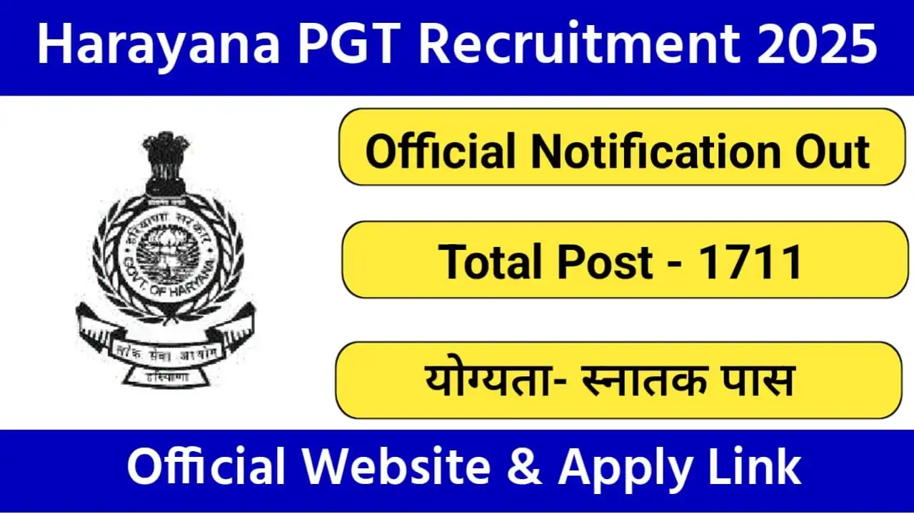 HPSC Post Graduate Teachers Recruitment 2025